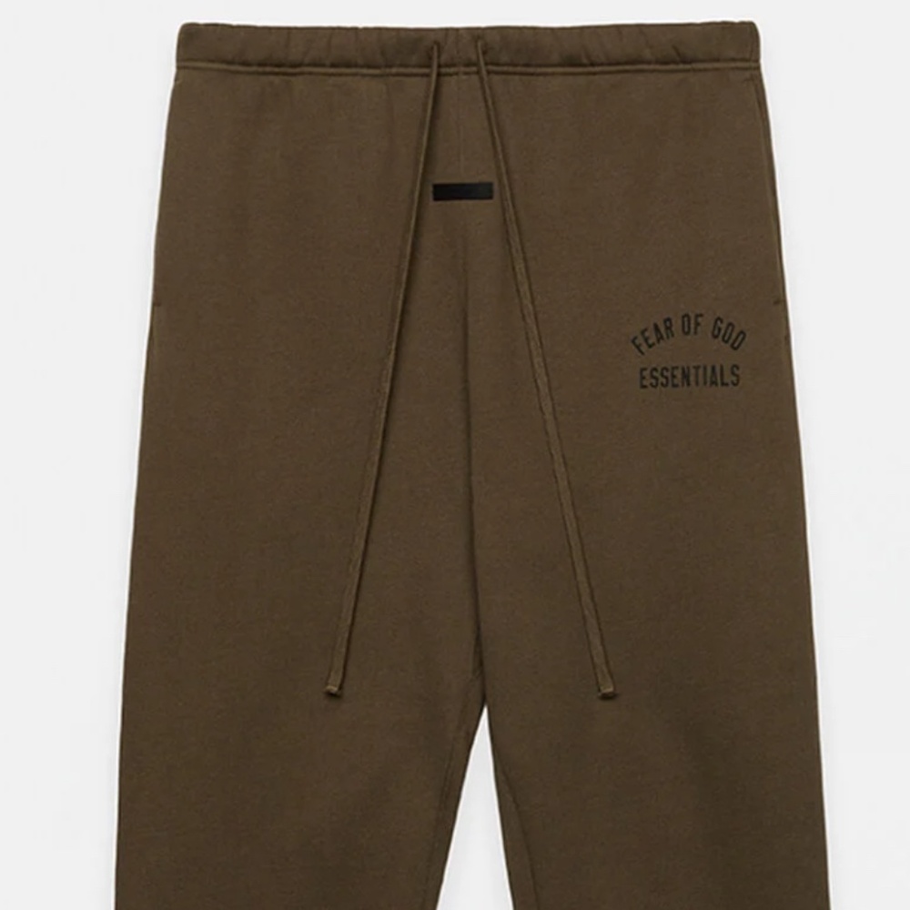 Fear of God Essentials Olive Fleece Sweatpants